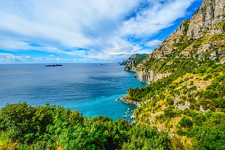 landscape photography of body of water with mountain thumbnail