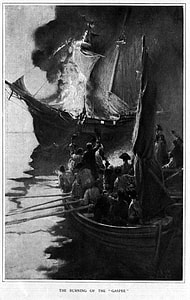 Burning of the Gaspee, an event leading up to the American Revolution thumbnail