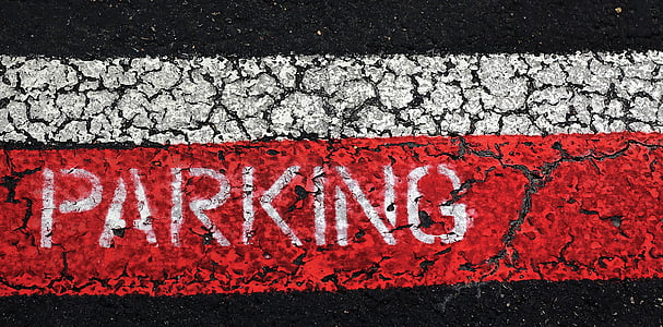 red and white Parking lot ground thumbnail