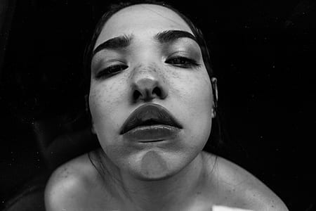 grayscale photography of woman's face thumbnail