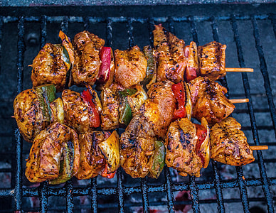 three Kebab on grill thumbnail
