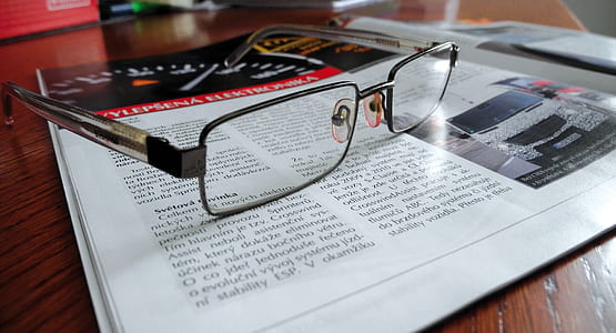 close-up photo of black framed eyeglasses thumbnail