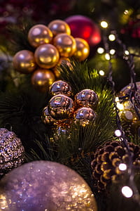 selective focus photography of christmas baubles thumbnail