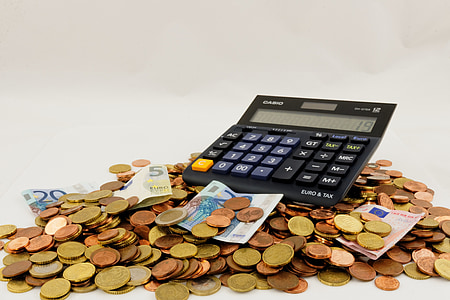 black calculator with round coin lot thumbnail