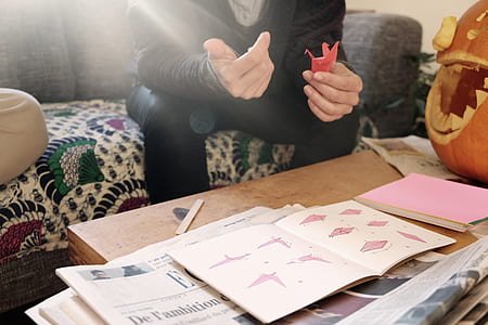 person sitting on sofa in front of table with papers thumbnail