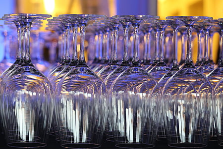 clear footed glass lot upside down thumbnail