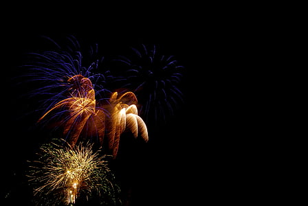 orange, yellow, and blue fireworks thumbnail