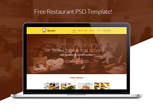 Restaurant Web Design Template psd file