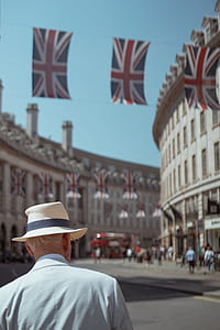 person walking near concrete building at United Kingdom during daytime thumbnail