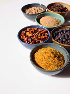several assorted herbs on bowls thumbnail
