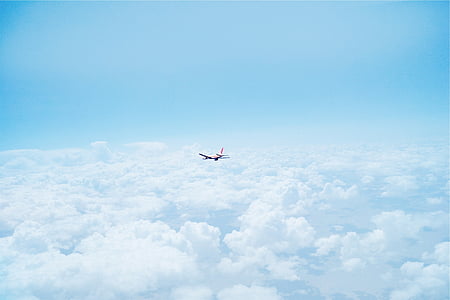 white airliner on flight thumbnail