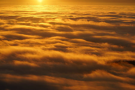 white clouds during golden hour thumbnail