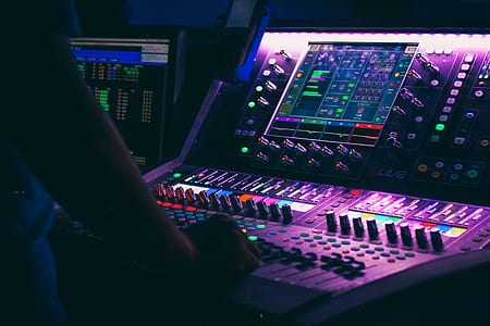 man using purple audio mixer thumbnail