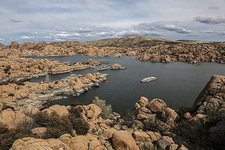 Granite Rocks in Prescott, Arizona - Watson Lake view. thumbnail