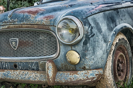classic gray car with 170 GC 34 license plate thumbnail