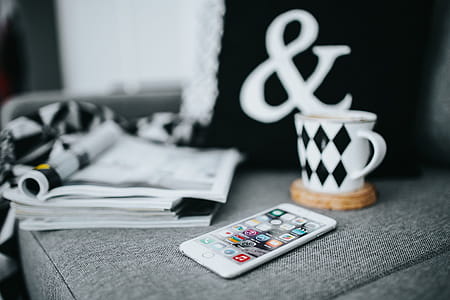 Resting with magazines and cup of coffee thumbnail