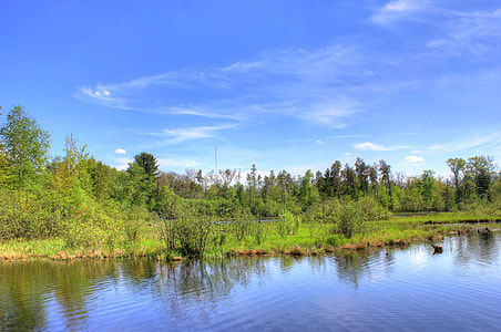 Looking across the Peshtigo River, Wisconsin thumbnail