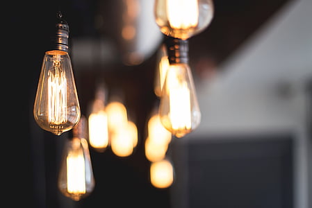 shallow focus photography of yellow light bulbs thumbnail