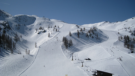 aerial view of a snow mountain thumbnail