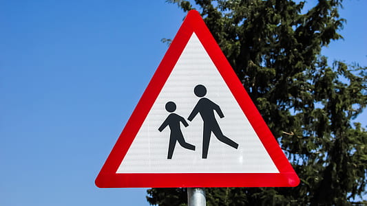pedestrian signage near green tree thumbnail