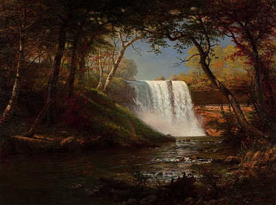 trees near waterfall during daytime thumbnail
