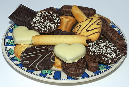 cookies and cakes on plate thumbnail