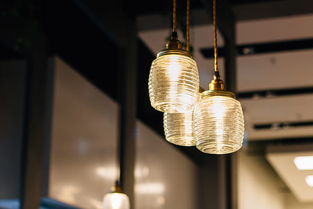 brass-colored pendant lamps thumbnail