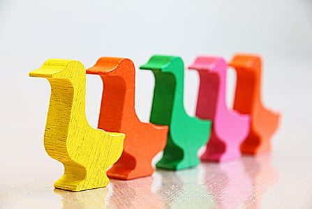 assorted-color bird figures arrangement thumbnail