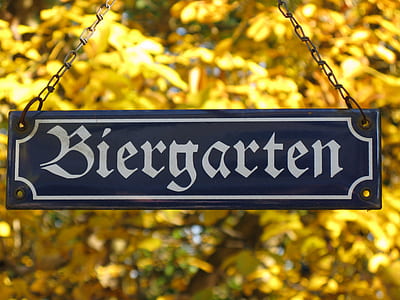 biergarten hanging signboard thumbnail
