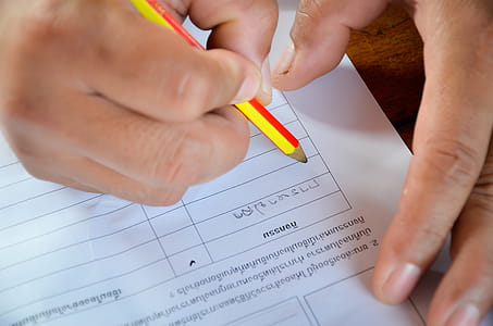 Hand Writing - FIlling out Form thumbnail