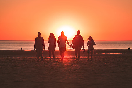 silhouette of people during sunset thumbnail