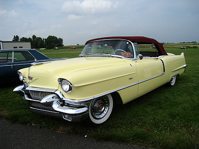 vintage yellow Chevrolet Impala on green grass field during daytime thumbnail