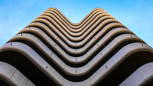 worm's eye view of concrete tower thumbnail