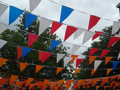assorted-color bunting during daytime thumbnail