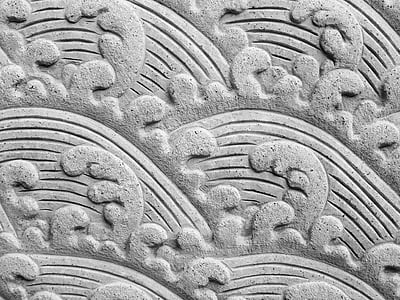 fresco, wave, stone, carving thumbnail