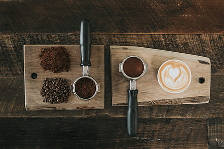 coffee lathe, coffee pots, and coffee beans thumbnail