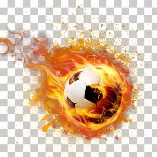 Football Flame, Catch the football, flaming soccer ball PNG clipart