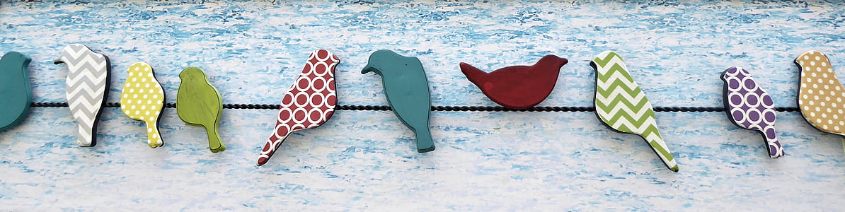 assorted-color bird-themed wall decor lot thumbnail