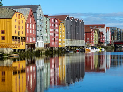 Nyhaven in Denmark during daytime panoramic photo thumbnail