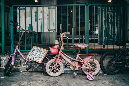 photo of three bike near grille thumbnail