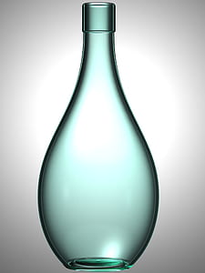 empty blue glass bottle thumbnail