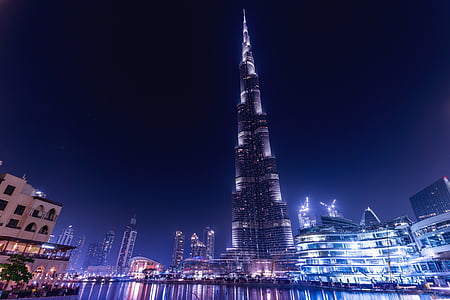 black lightened tower during night time thumbnail