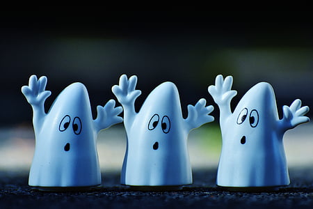 close-up photo of white ghost figurines thumbnail