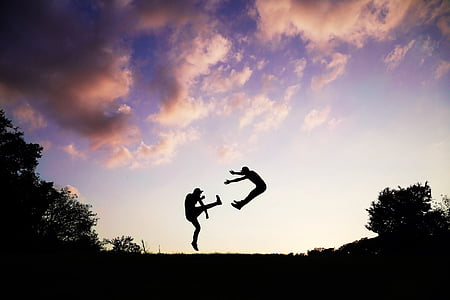 person kicking another person thumbnail