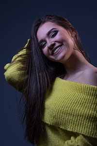 women's yellow sweater thumbnail