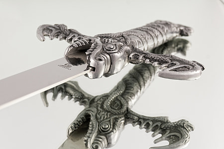 two silver dragon swords thumbnail