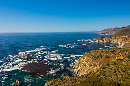 sea, landscape, mountains, nature thumbnail