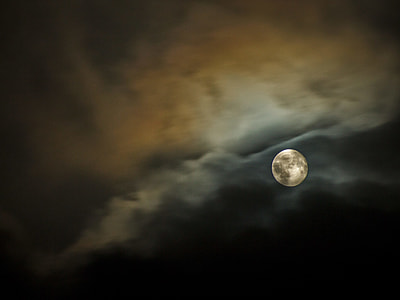full moon and dark clouds thumbnail