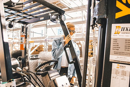 person standing in front of forklift thumbnail