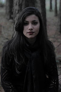 woman wearing black long sleeved shirt thumbnail